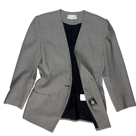 Braemar Petites by Jeremy Scott Womens Size 4 Single-Button Blazer Jacket - Picture 1 of 4